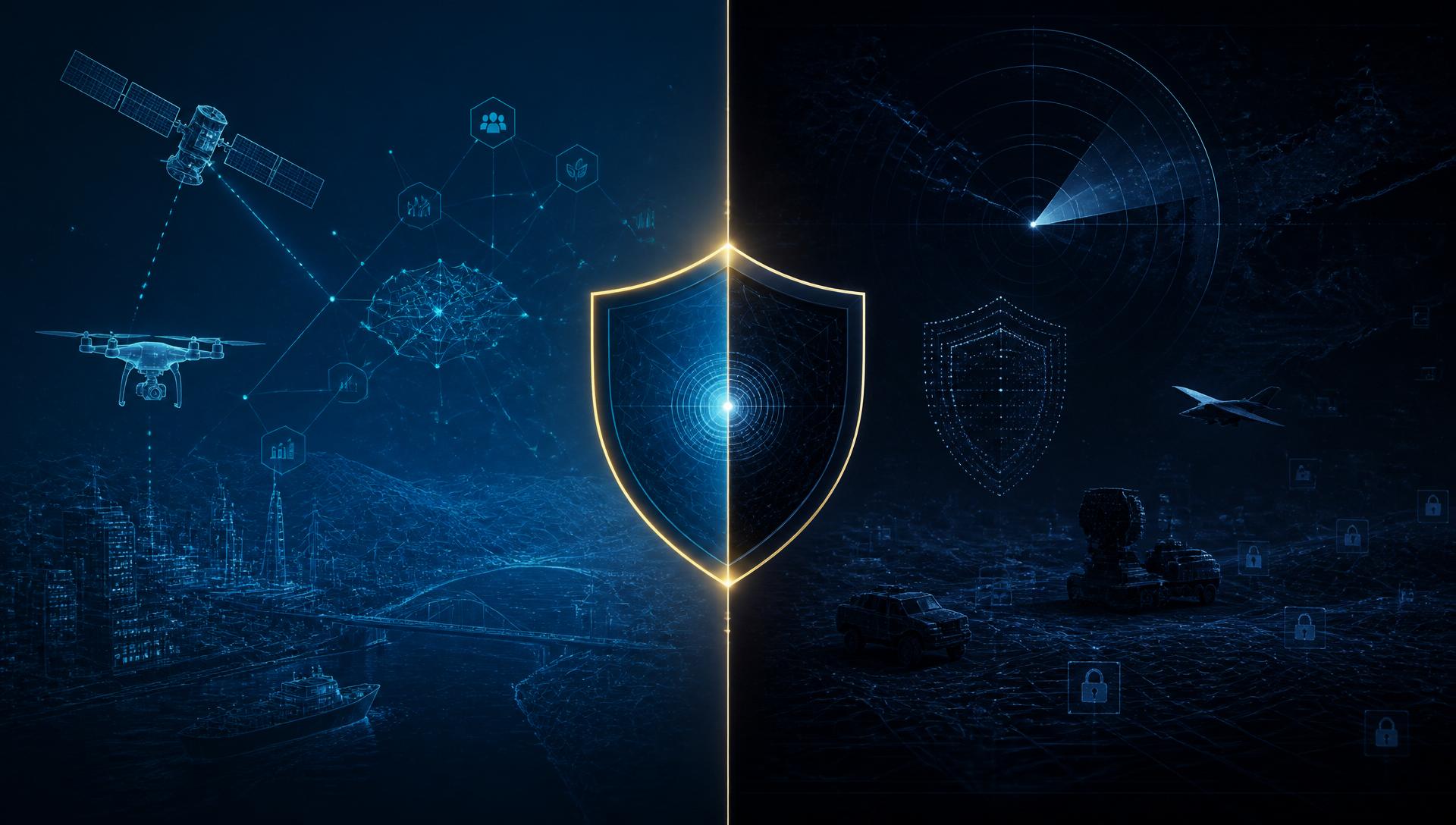 Dual-Use civil and security technology illustration